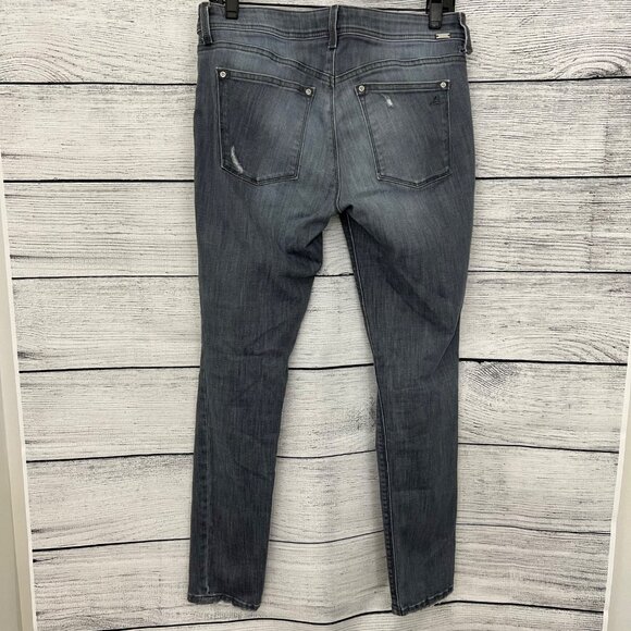 DL1961 Rocco Skinny Fit Gray Distressed Jeans, Size 31 - Picture 2 of 8